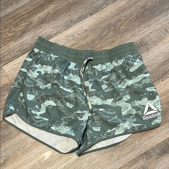 Reebok Pants - Reebok Women's Green Camo Athletic Shorts